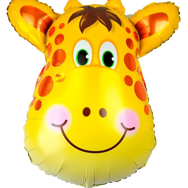 Giraffe Balloon Cute Safari Animal Balloons 24 Inch Metallic Yellow Mylar Balloon Birthday Decor House Party Balloon Safari Print Balloons