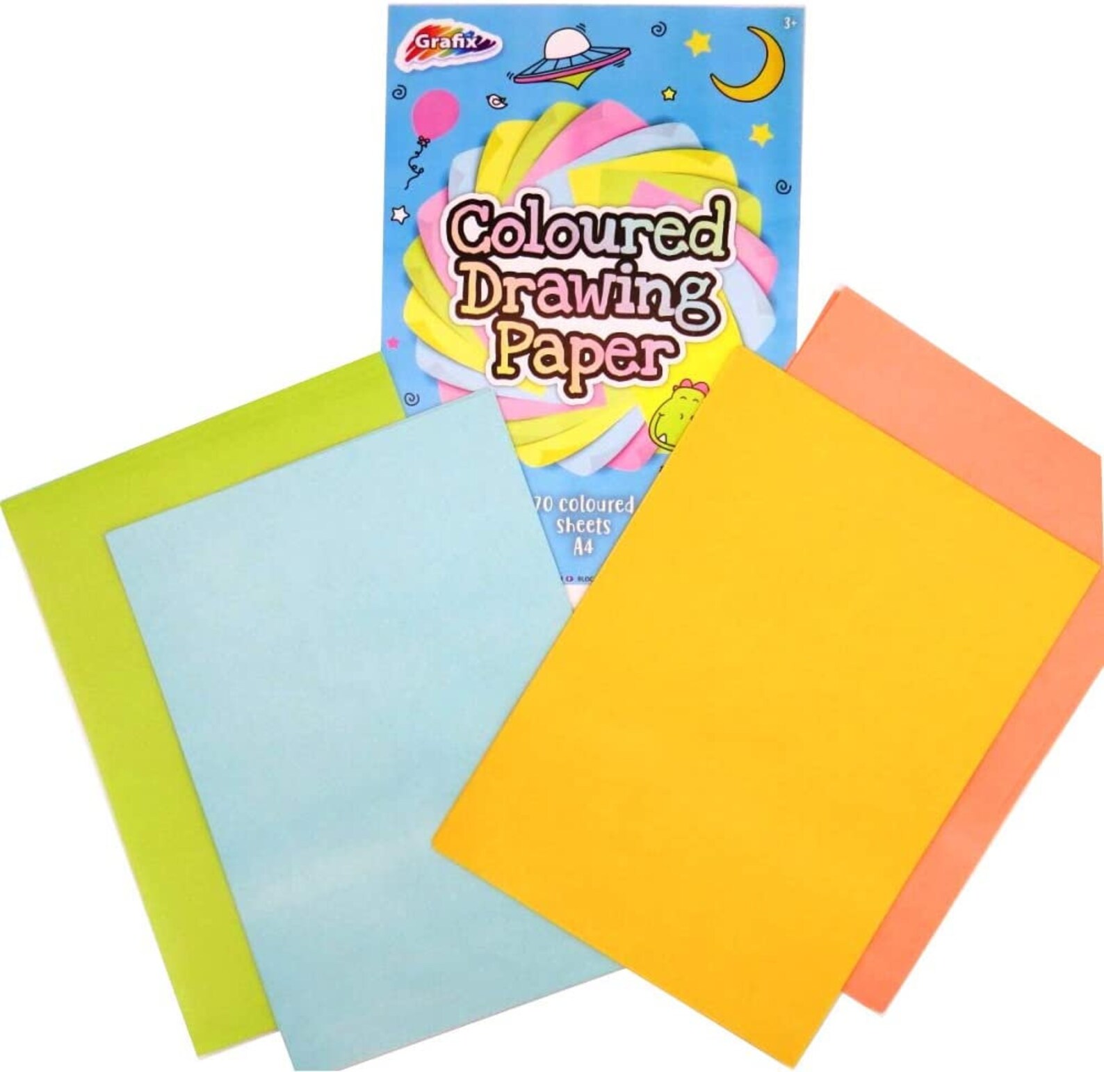 A4 70 Sheet Coloured Paper Drawing Book Children Activity Etsy