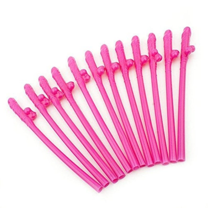 12/24/48 Pack of Jumbo Multicoloured Willy Straws Girls Etsy