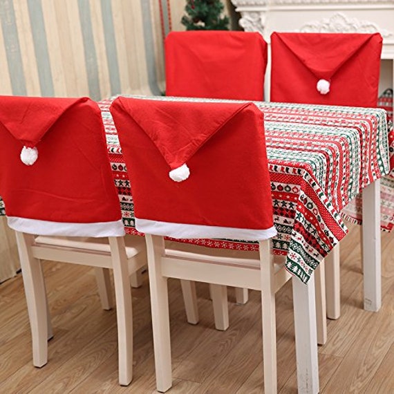 santa hat dining chair covers