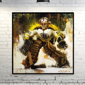 Gerry Cheevers Canvas Print from Original Painting Boston image 1