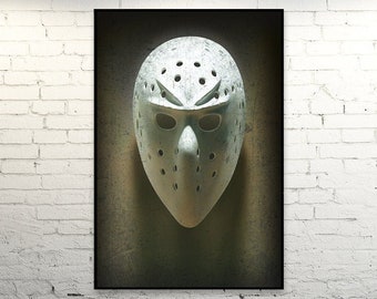 Goalie Mask Canvas Print - Fibrosport Goalie Mask - Hockey Wall Art Decor - Gift