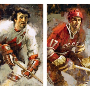 Summit Series 5 Poster Prints 1972 Summit Series Hockey Art Set of 5 Team Canada vs Soviets, Hockey Decor, Hockey Gift image 7