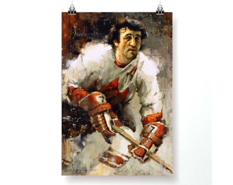 Phil Esposito Poster or Metal Print - Team Canada 1972 Summit Series Hockey Wall Art Decor, Gift