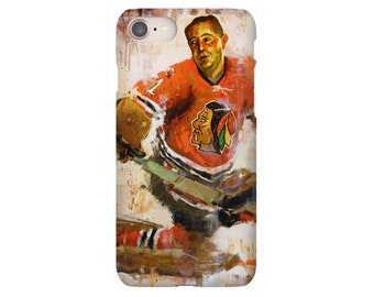 Glenn Hall Phone Case with Artwork from Original Painting - Chicago Blackhawks - Hockey - Gift - iPhone Case