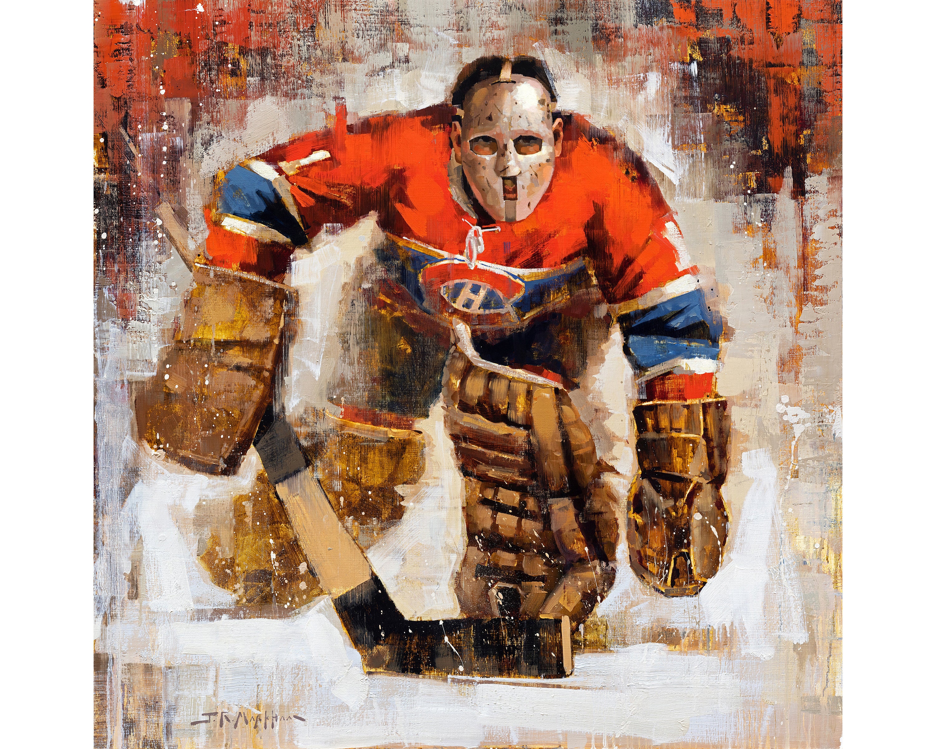 Jacques Plante Poster Print From Original Painting - Montreal