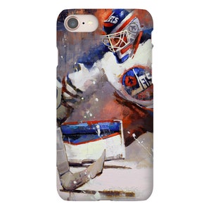 Connor Hellebuyck Phone Case with Artwork from Original Painting Winnipeg Jets Hockey Gift iPhone Case image 1