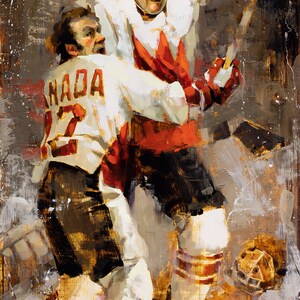 Hockey Poster von Paul Henderson and Team Canada, 1972 Sport Hockey, Hockey Geschenk, Hockey Dekor Bild 2