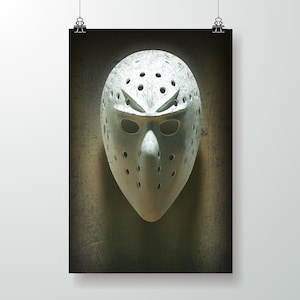 Goalie Mask Poster or Metal Print - Fibrosport Mask Photo Art Print - Hockey Wall Art Decor - Unframed