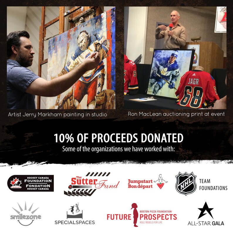 Affiche des Golden Knights de Vegas ou impression en métal de Marc-André Fleury à partir de la peinture originale Art mural hockey, cadeau VGK, gardien de but de la LNH image 9