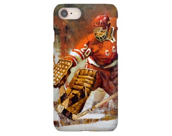 Vladislav Tretiak Phone Case - Soviet Team Goalie 1972 Summit Series Hockey Art, Russia Hockey, Gift