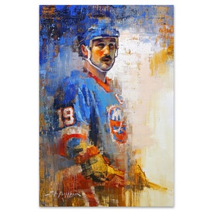 Bryan Trottier Poster or Metal Print from Original Painting New York Islanders Wall Art Decor Hockey Gift image 1