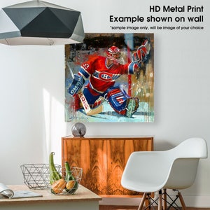 Affiche des Golden Knights de Vegas ou impression en métal de Marc-André Fleury à partir de la peinture originale Art mural hockey, cadeau VGK, gardien de but de la LNH image 6