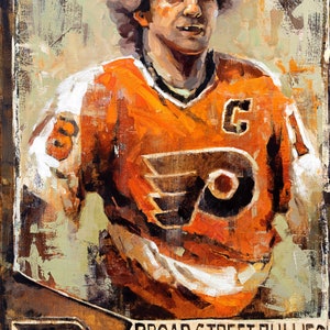 Bobby Clarke Canvas Print from Original Painting Philadelphia Flyers Hockey Wall Art Decor, Gift, Broad Street Bullies image 2