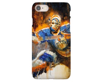 Grant Fuhr Phone Case with Artwork from Original Painting - Edmonton Oilers - Hockey - Gift - iPhone Case