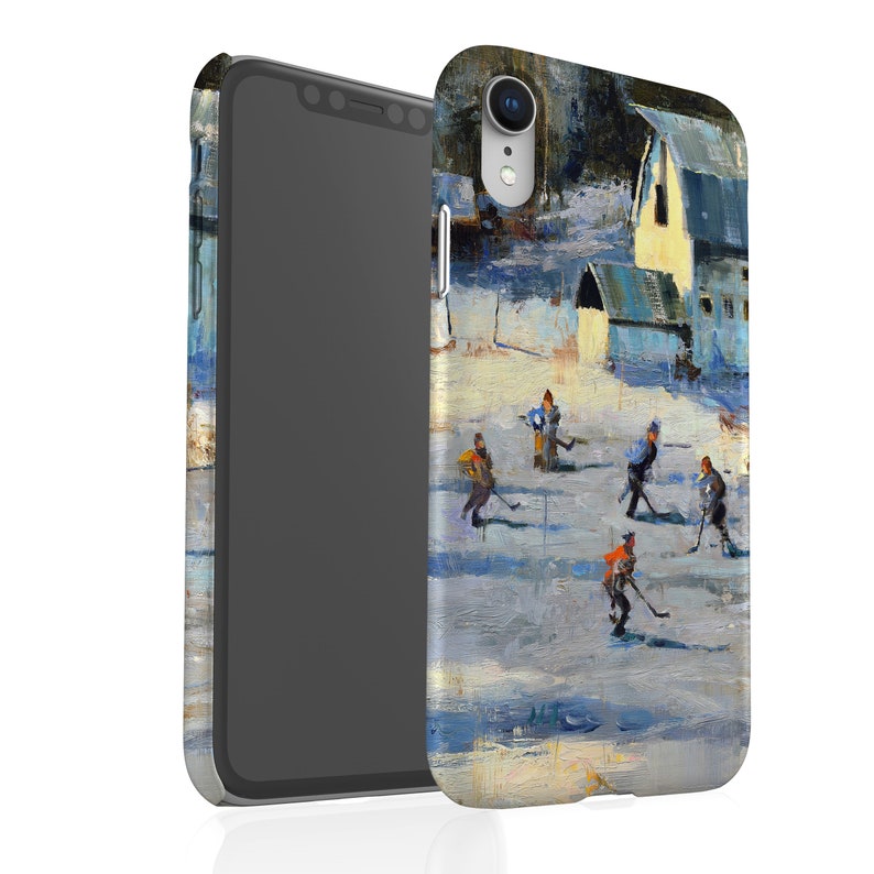 Pond Hockey Phone Case with Artwork from Original Painting image 3