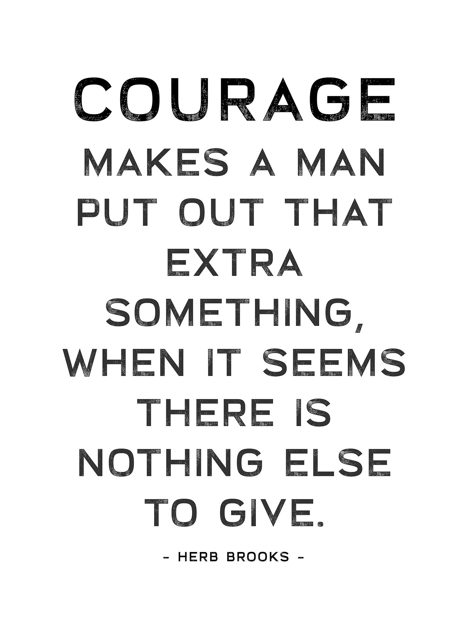 Herb Brooks Quote B&W Printable Wall Art Hockey Digital Etsy