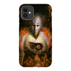 Bernie Parent Phone Case with Artwork from Original Painting Philadelphia Flyers Hockey Gift iPhone Case image 2