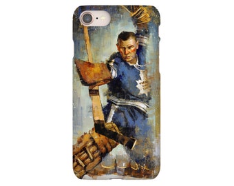 Johnny Bower Phone Case with Artwork from Original Painting - Toronto Maple Leafs - Hockey - Gift - iPhone Case