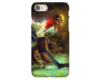 Jacques Plante Phone Case with Artwork from Original Painting - Montreal Canadiens - Hockey - Gift - iPhone Case