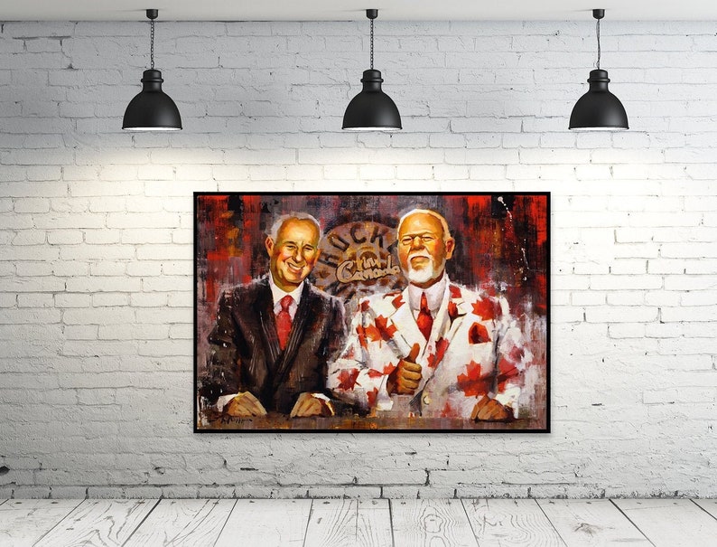 Don Cherry and Ron MacLean Canvas Print from Original Painting image 1