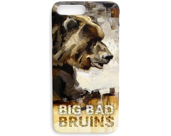 Bruins Grizzly Phone Case with Artwork from Original Painting - Boston Bruins - Hockey - Gift - iPhone Case
