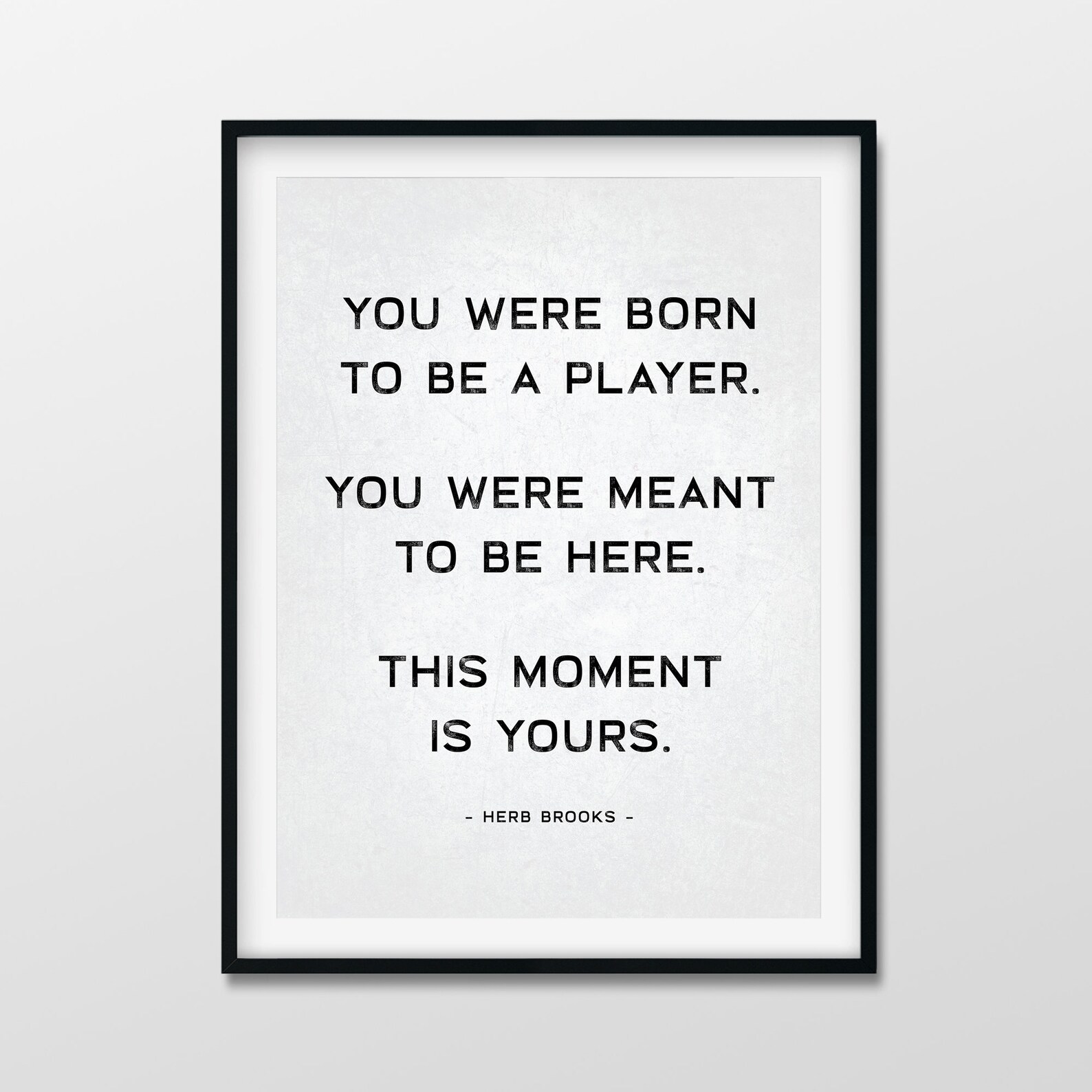 Herb Brooks Quote B&W Printable Wall Art Hockey Digital Etsy