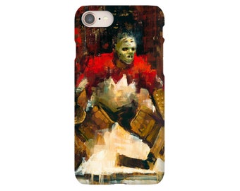 Tony Esposito Phone Case with Artwork from Original Painting - Team Canada Hockey - Summit Series - iPhone Case