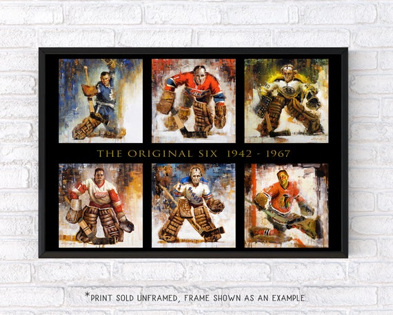 Original Six 6 Vintage Old School Hockey Teams Poster for Sale by  quickydfbv46