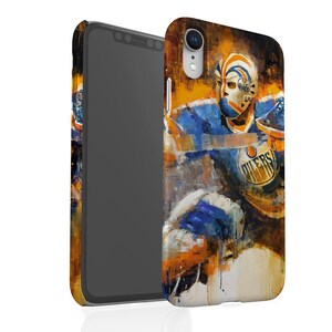 Grant Fuhr Phone Case with Artwork from Original Painting Edmonton Oilers Hockey Gift iPhone Case image 3