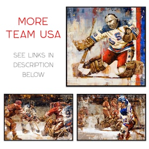 Jim Craig Team USA Hockey Poster or Metal Print from Original Painting 1980 Olympics Miracle on Ice Hockey Wall Art Goalie Gift image 8