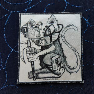 Mini Cat Patch – Sew-On 4&quot;x4&quot; | Cute Cat Design for Jackets, Bags & More