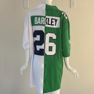 Saquon Barkley #26 Philadelphia Eagles Penn State Split Jersey | Men's Large