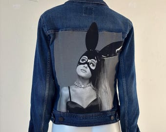 Ariana Grande Denim Jacket | Women's Medium | Upcycled Jean Jacket | One of a Kind