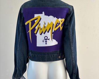 Prince Minnesota Denim Jacket | Women's Medium | Upcycled Jean Jacket | One of a Kind
