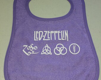 ~Take A Look! Hot Pink LED ZEPPELIN Baby Bib