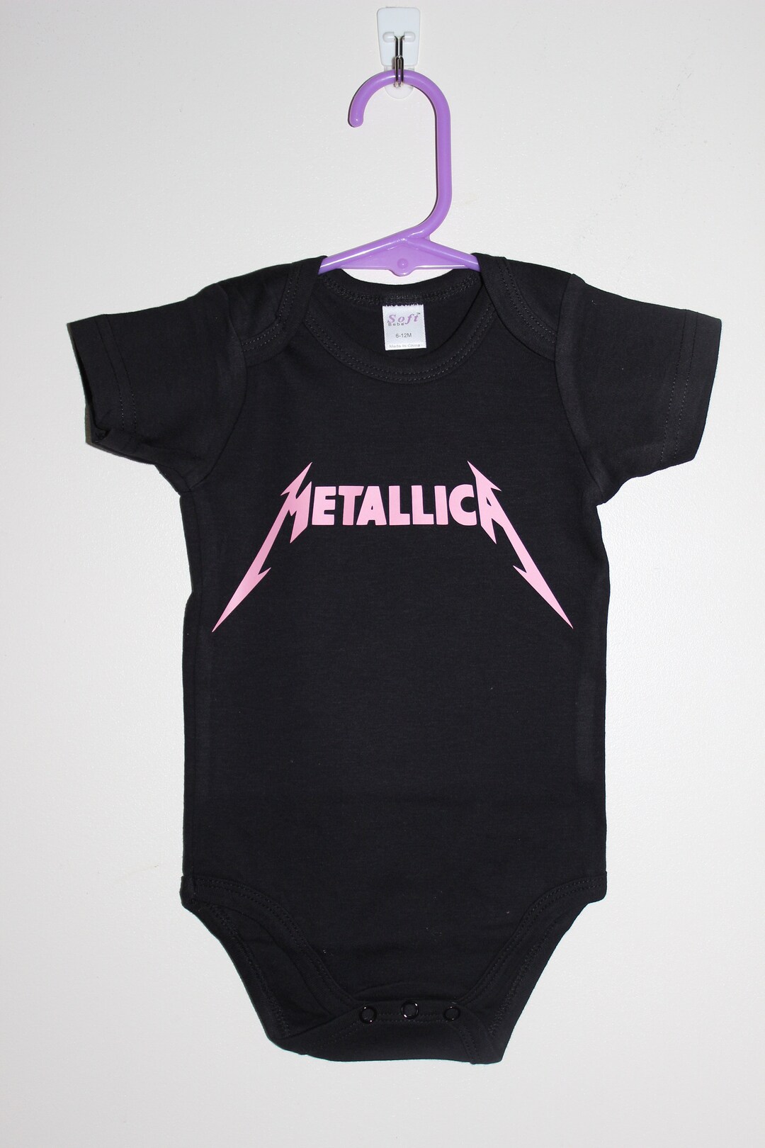 Metallica Baby Girl Romper pink Etsy