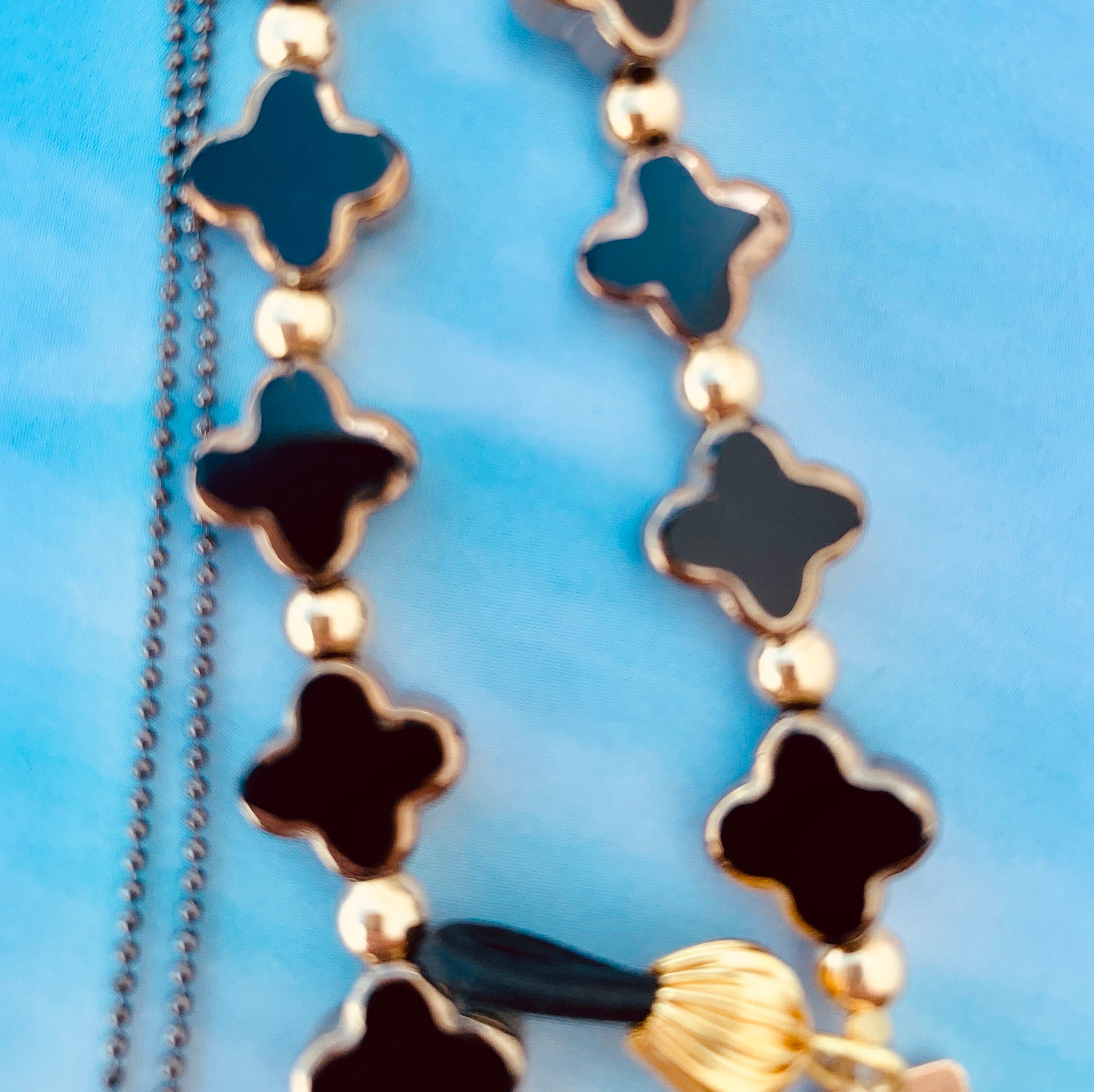 Four Clover Leaf Sunglasses Chain Eyewear Glasses Reading Etsy