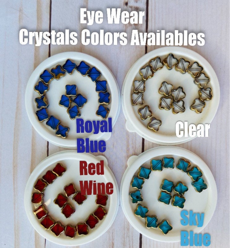 Four Clover Leaf Sunglasses Chain Eyewear Glasses Reading Etsy