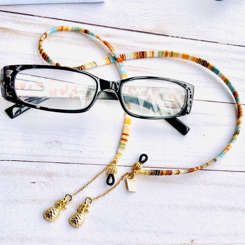 Reading glasses chain Eyeglasses strap Fashionable Elastic Etsy
