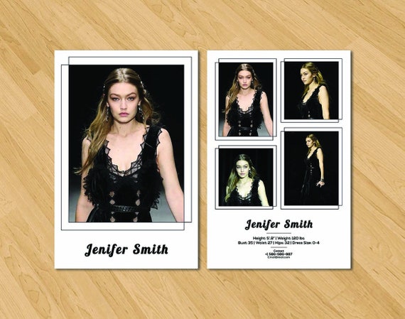 modeling comp card template model comp card photoshop template instant download download comp card template