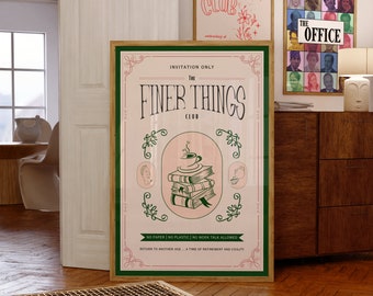 The Finer Things Club From the Television Show The Office Digital Wall Art/Poster