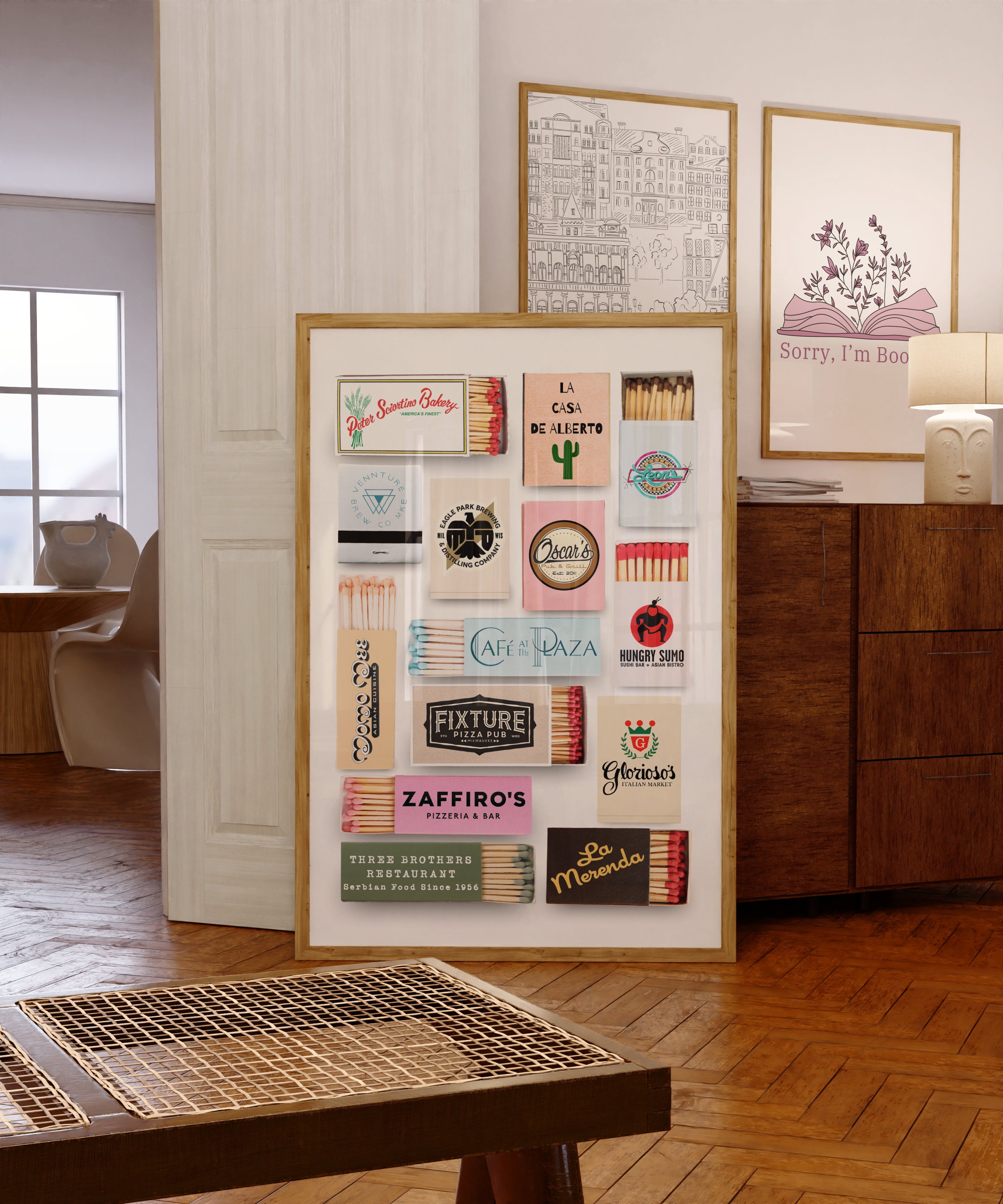 Milwaukee Restaurants Matchboxes & Matchbooks Collage Digital Wall Art/Poster