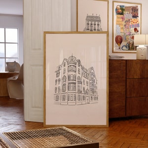 Parisian Architecture/Building Digital Wall Art/Poster