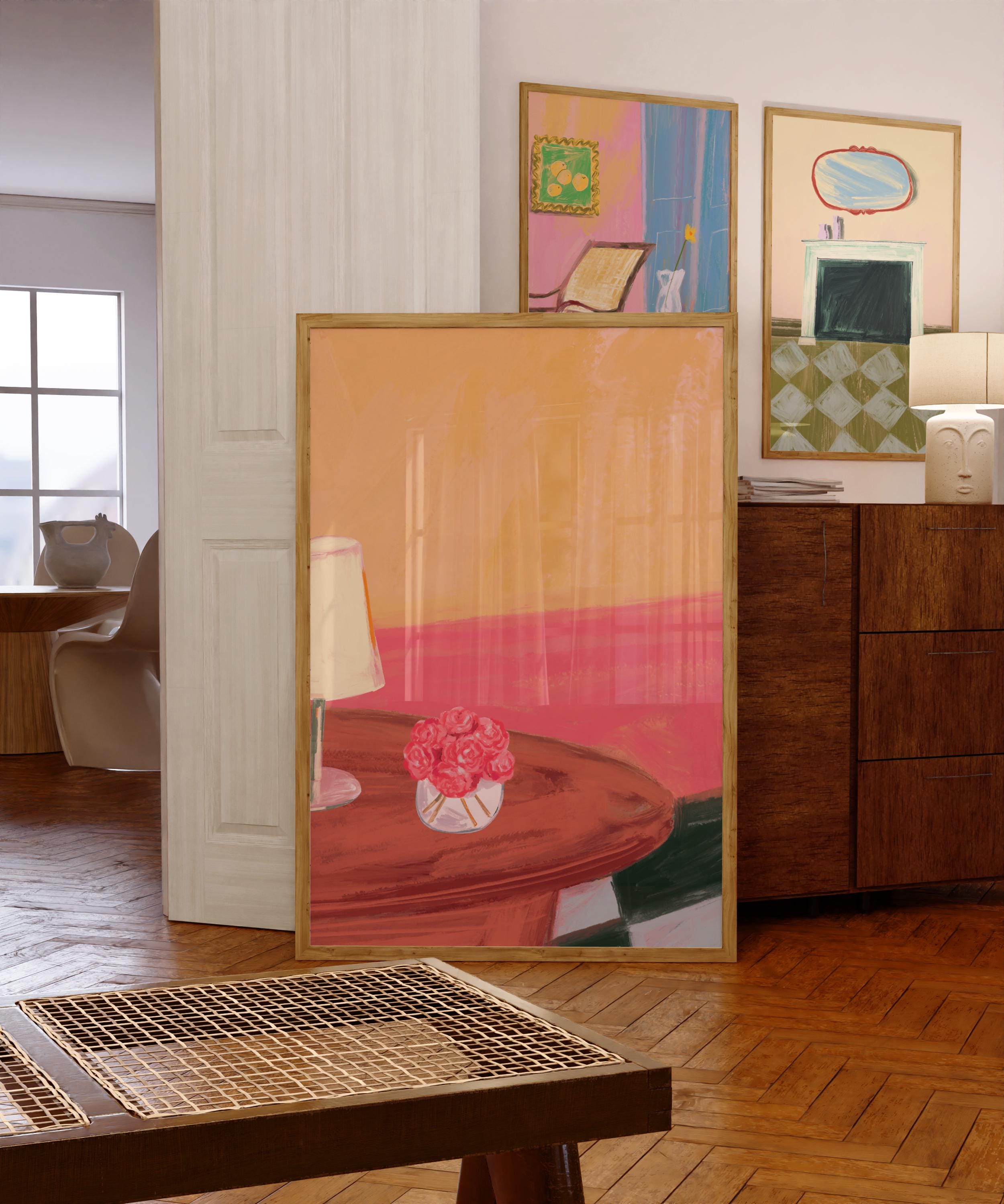 Coffee Table Oil Medium Digital Wall Art/Poster