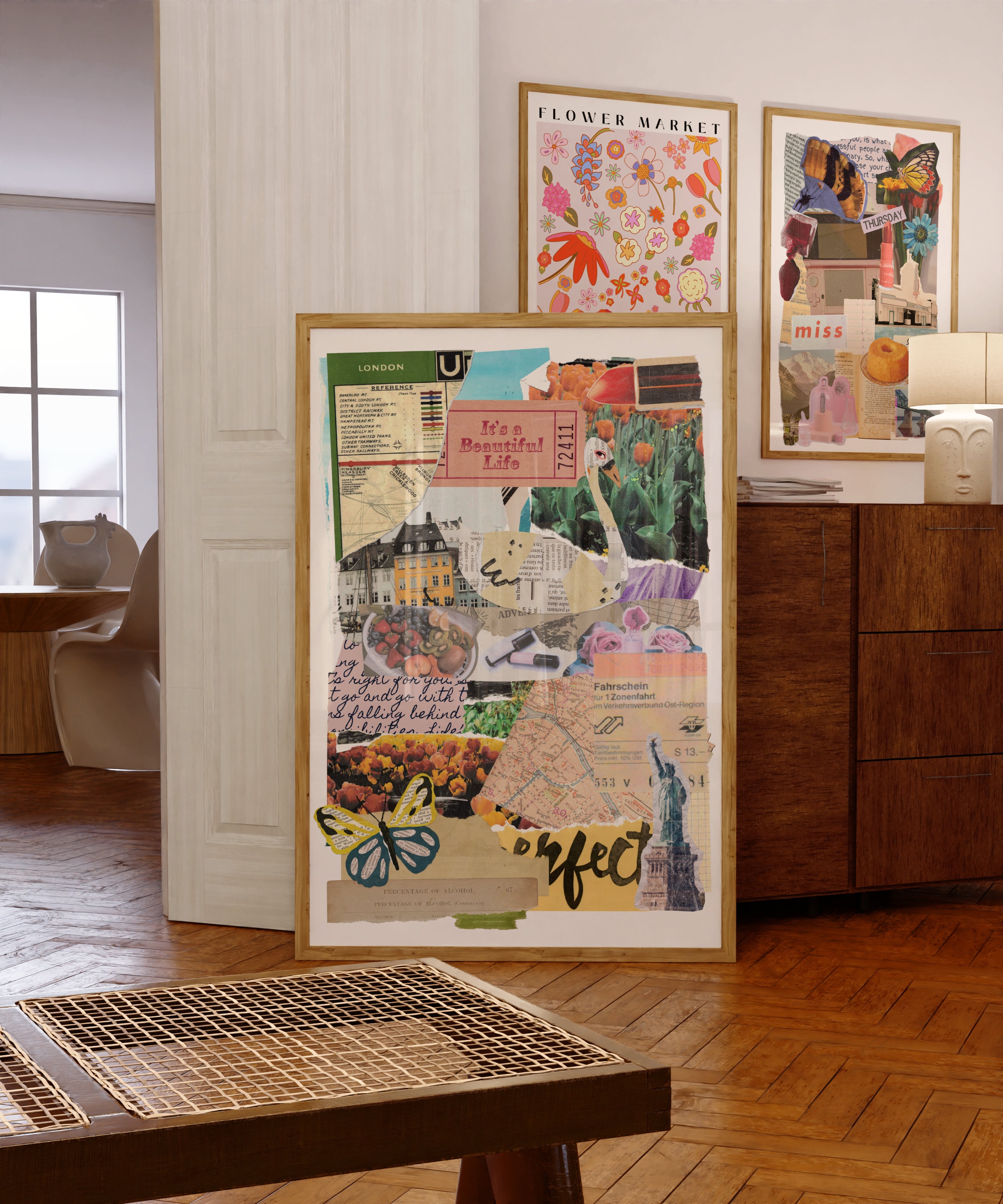 Magazin Cut-Outs Collage Digitale Wandkunst/Poster