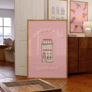 Pink Apartment Sweet Apartment Digital Wall Art/Poster