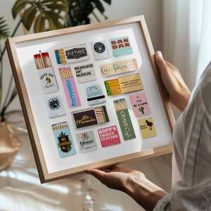 Milwaukee City Matchboxes & Matchbooks Collage Digital Wall Art/Poster