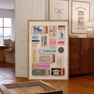 San Fransisco Restaurants Matchboxes & Matchbooks Collage Digital Wall Art/Poster