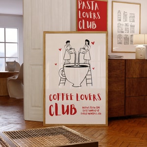 Coffee Lovers Club Digitale Wandkunst/Poster